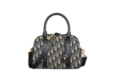 Dior Medium D-Vibe Bowling Bag Dior Oblique Jacquard "Blue"
