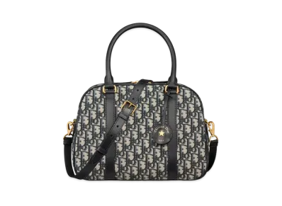 Dior Large D-Vibe Bowling Bag Dior Oblique Jacquard "Blue"