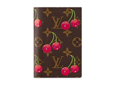 Louis Vuitton x Takashi Murakami Couverture Passport NM "Cherry Brown"