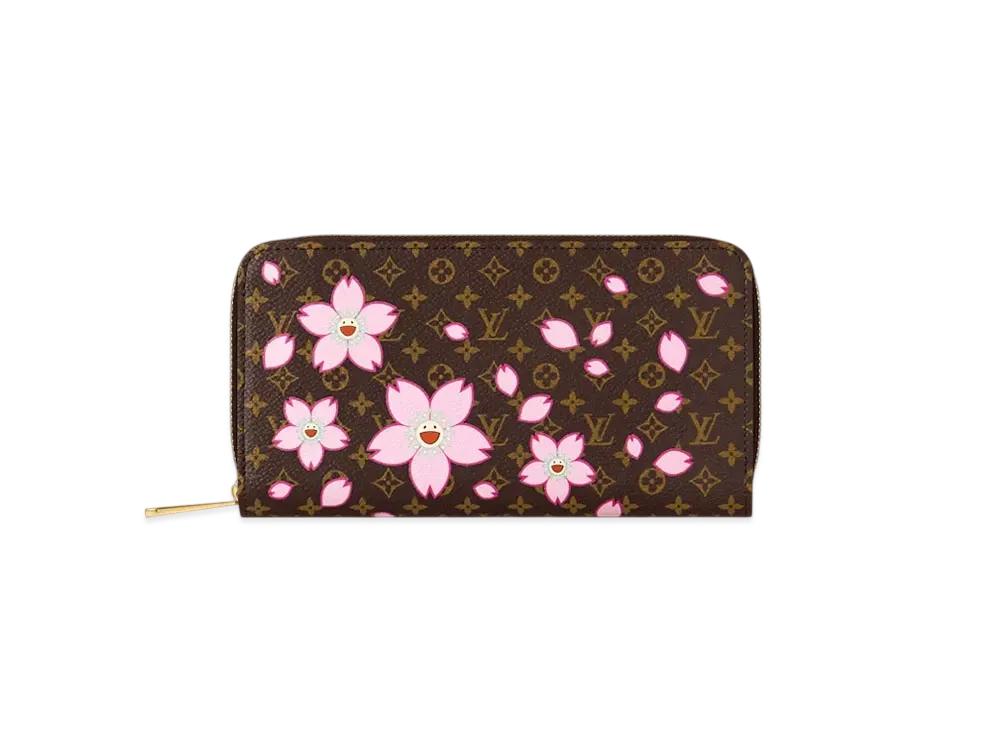 Louis Vuitton x Takashi Murakami Zippy Wallet Monogram Canvas "Sakura Brown"