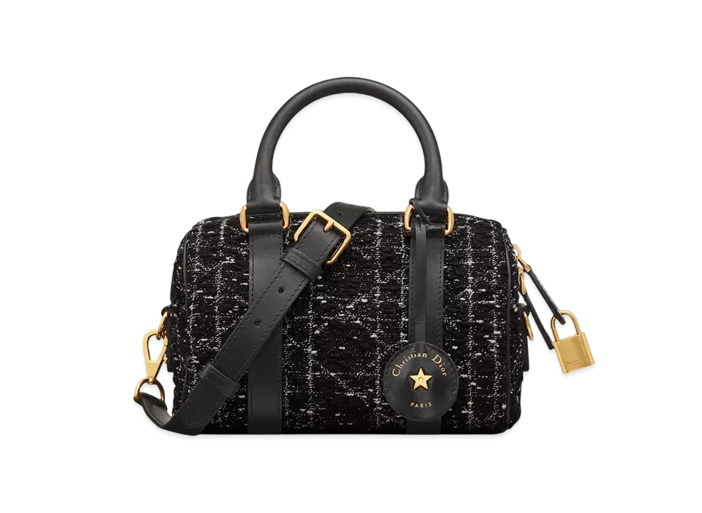 Dior Groove 20 Bag Tweed with Cannage Motif "Black/White"