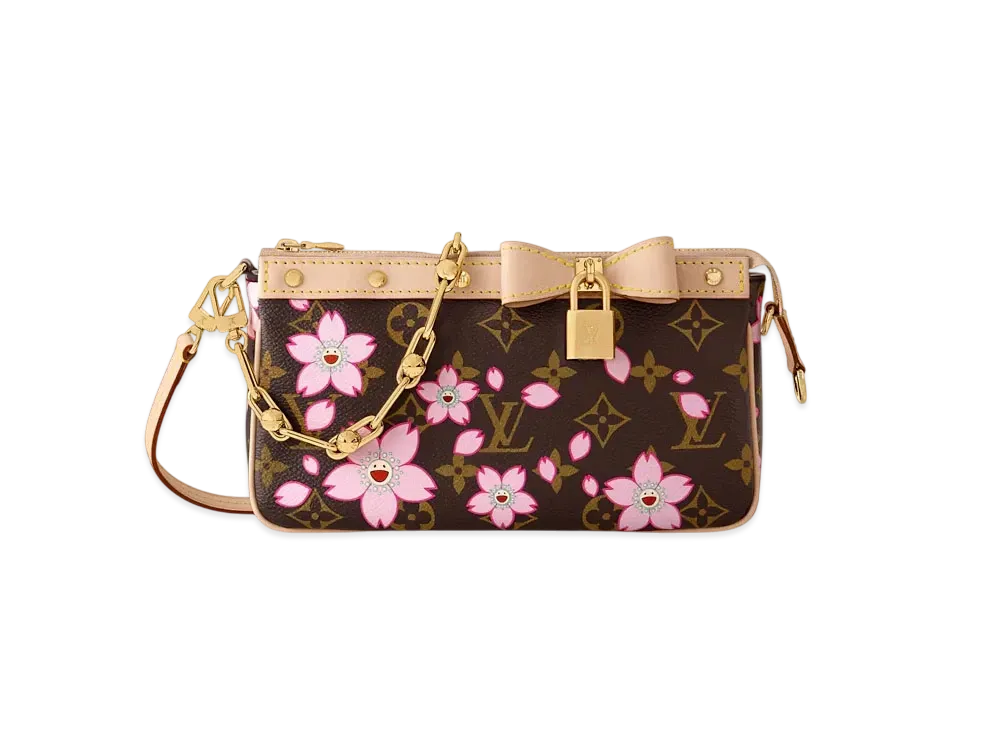Louis Vuitton x Takashi Murakami Pochette Accessoires Monogram Canvas "Sakura Brown"