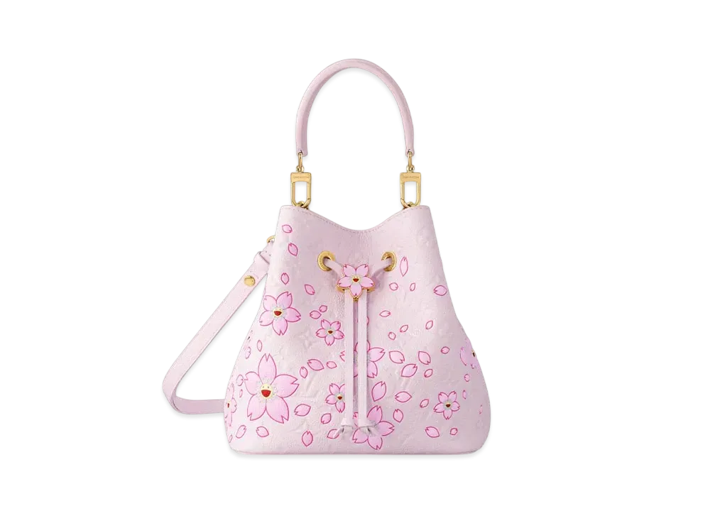 Louis Vuitton x Takashi Murakami NeoNoe BB Monogram Empreinte Leather "Rose Pearl"