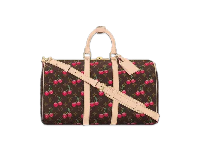 Louis Vuitton x Takashi Murakami Keepall Bandouliere 45 "Cherry Brown"