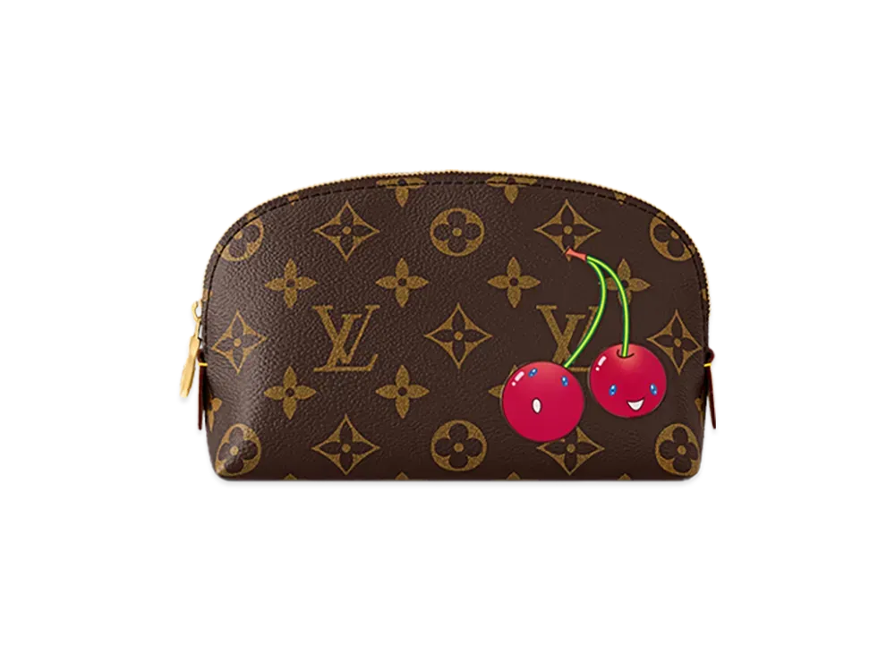 Louis Vuitton x Takashi Murakami Pochette Cosmetic PM "Cherry Brown"