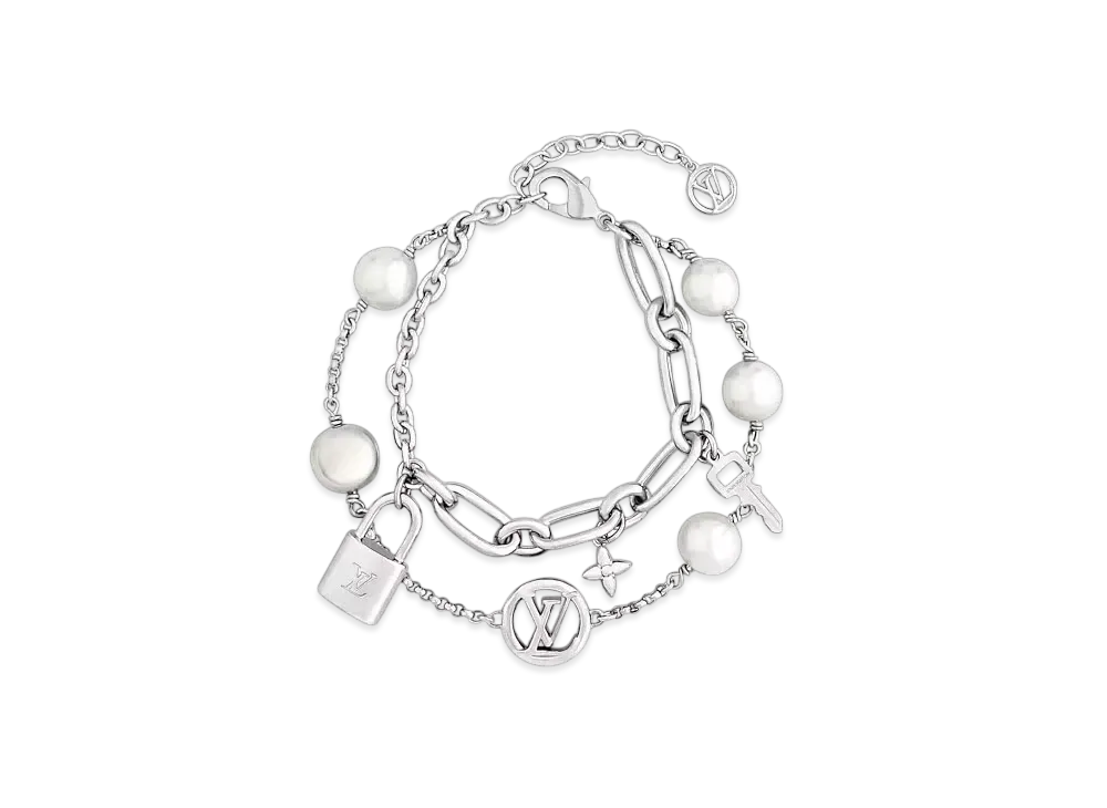Louis Vuitton LV Mix Chains Bracelet "Palladium"