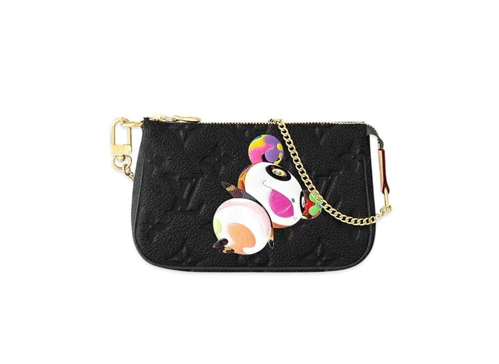 Louis Vuitton x Takashi Murakami Mini Pochette Accessoires Monogram Empreinte "Noir"