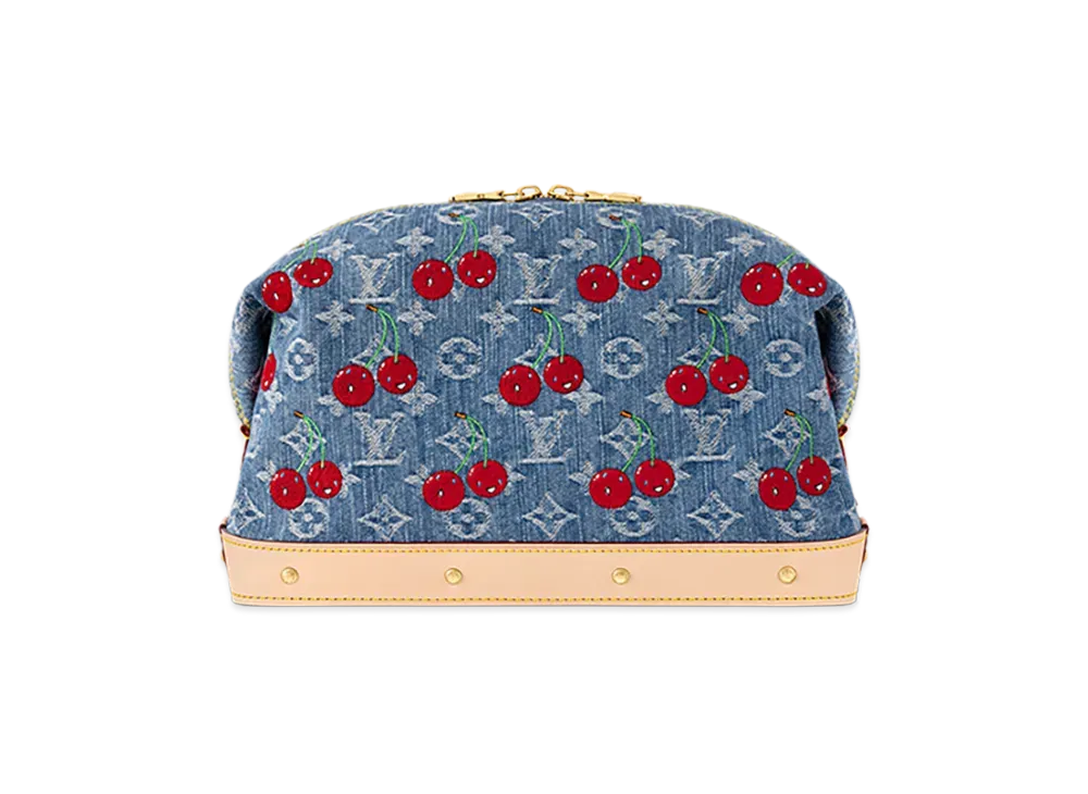 Louis Vuitton x Takashi Murakami Pochette Cosmetic GM "Cherry Denim Blue"