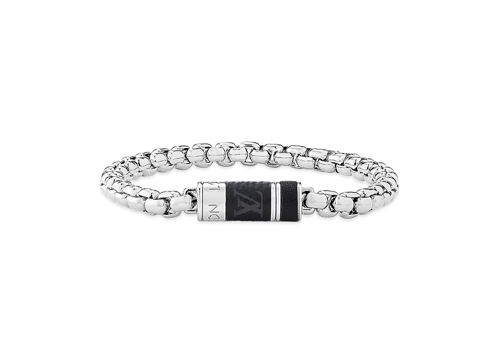 Louis Vuitton Chain Monogram Bracelet "Silver"