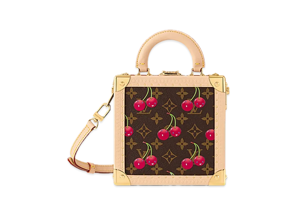 Louis Vuitton x Takashi Murakami Mini Square Trunk "Cherry Brown"