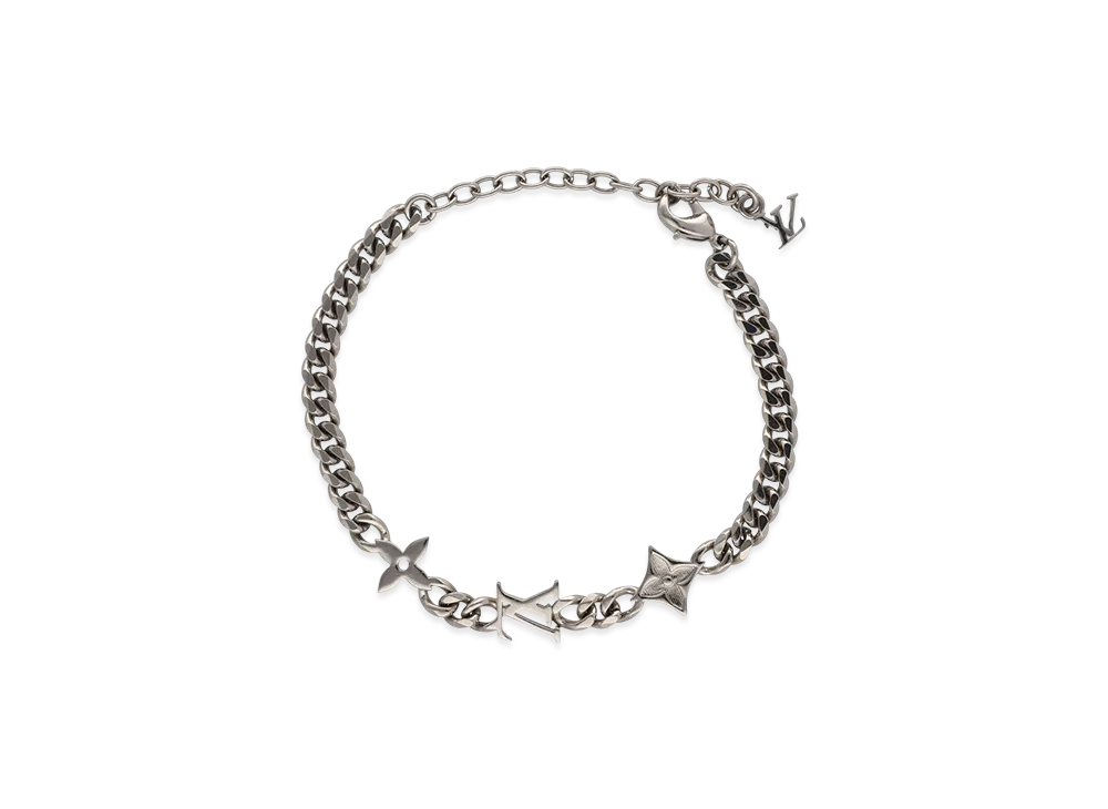 ルイヴィトン ブレスレット モノグラム ロウ "シルバー" M1407A