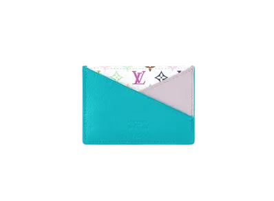 Louis Vuitton x Takashi Murakami Criss-Cross Card Holder Monogram "Multicolor/Kabira Blue"