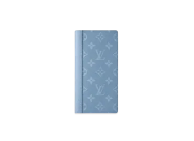 Louis Vuitton Brazza Wallet Taigarama "Bleu Ciel"