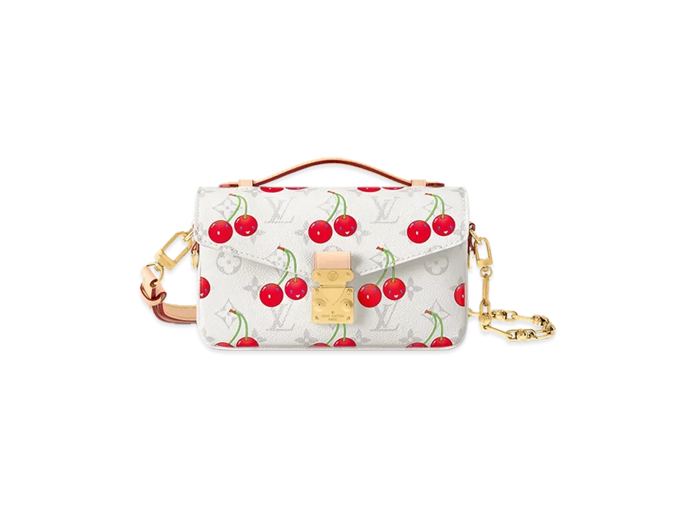 Louis Vuitton x Takashi Murakami Pochette Metis EW "Cherry White"