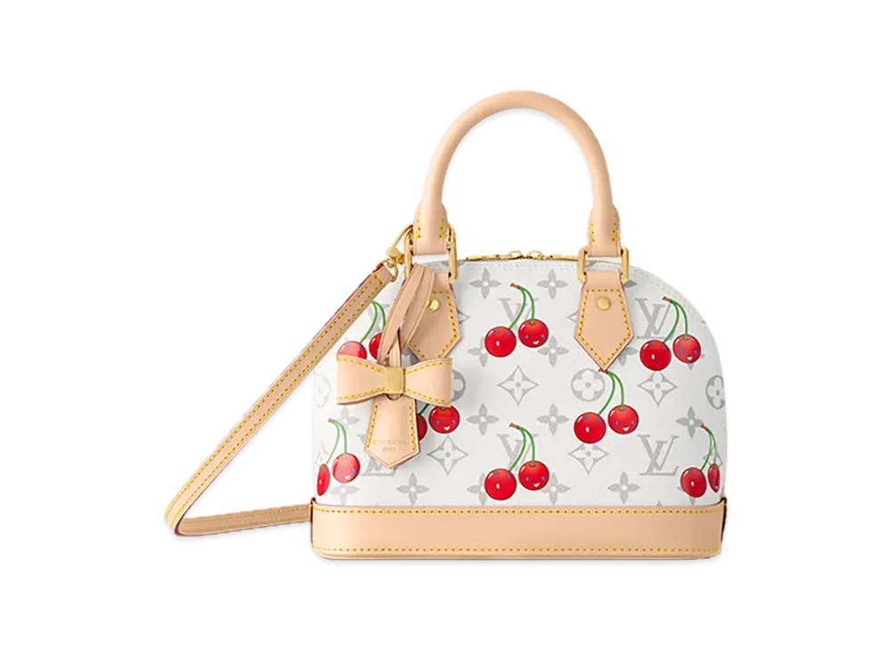 Louis Vuitton x Takashi Murakami Alma BB "Cherry White"