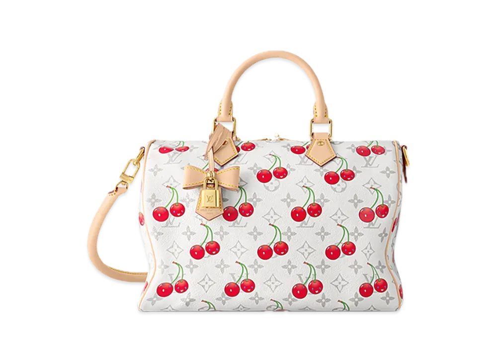 Louis Vuitton x Takashi Murakami Speedy Bandouliere 30 "Cherry White"