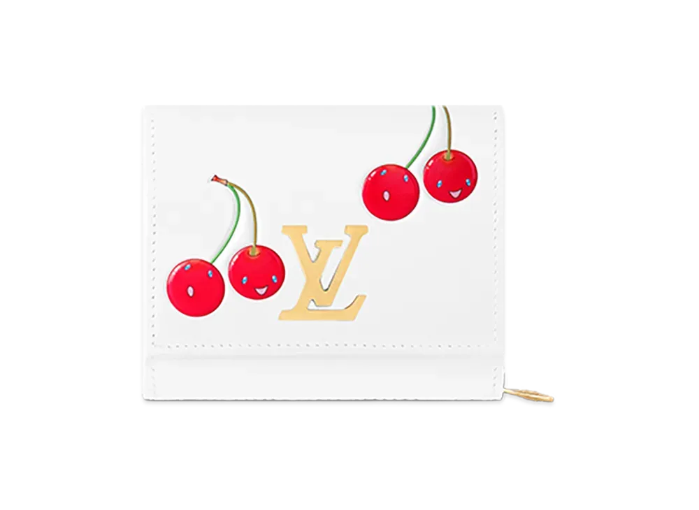 Louis Vuitton x Takashi Murakami Portofeuil Capucines Tiny "Cherry White"