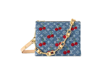 Louis Vuitton x Takashi Murakami Coussin PM "Cherry Denim Blue"