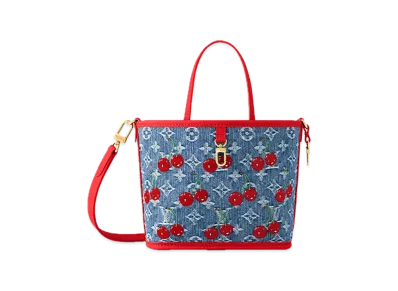 Louis Vuitton x Takashi Murakami Neverfull Inside Out BB "Cherry Denim Blue"