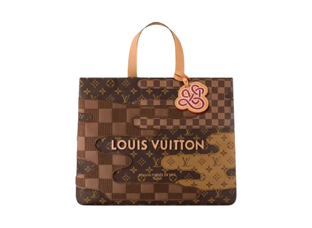 Louis Vuitton Shopper Tote MM Monogram Reverse & Damier Canvas "Brown"