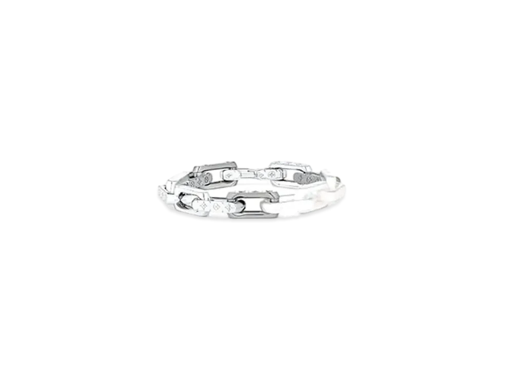 Louis Vuitton Monogram Chain Bracelet "Silver"
