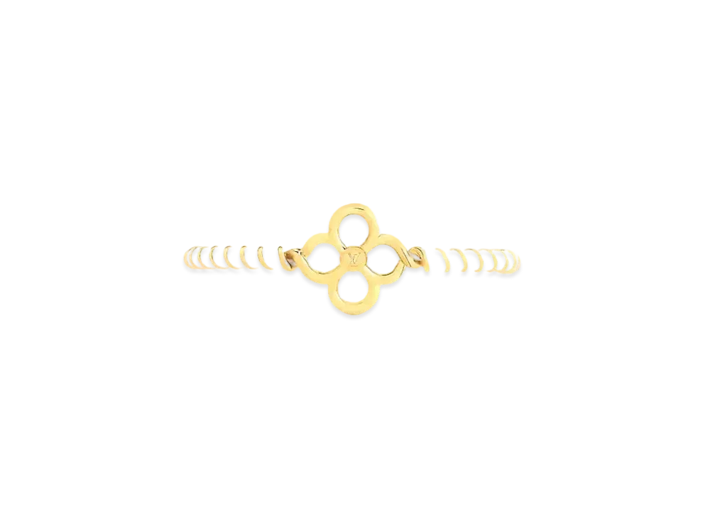 Louis Vuitton Nautical Rigid Enamel Bracelet "Gold/Blanc"