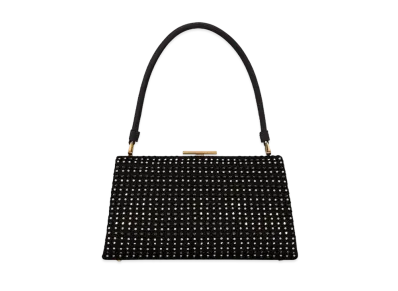 Dior Top Handle Bag Satin Mirrors Beads Strass "Black"