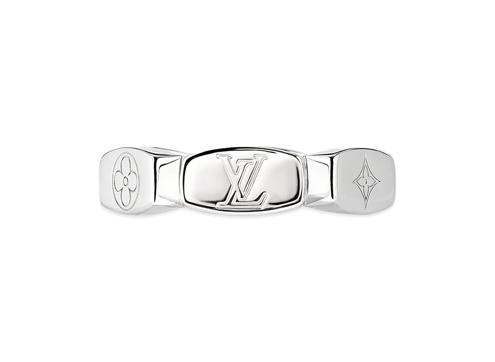 Louis Vuitton Ring LV Monogram Lovers "Silver"