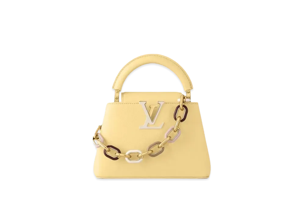 Louis Vuitton Capucines Mini Taurillon Leather "Jaune Plume"