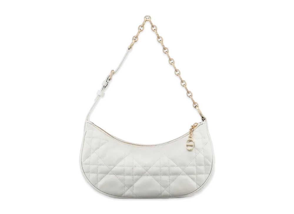 Dior CD Lounge Bag Supple Macro Cannage Lambskin "Latte"