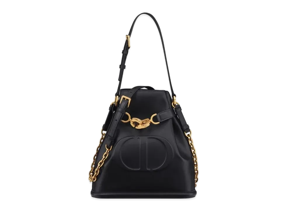 Dior Medium Cest Dior Bag CD Embossed Calfskin "Black"