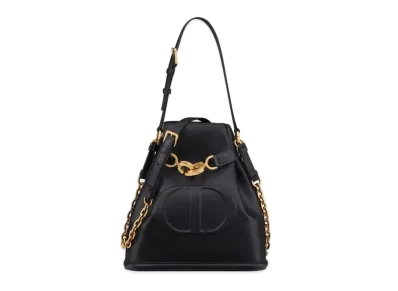 Dior Medium Cest Dior Bag CD Embossed Calfskin "Black"