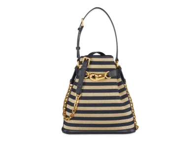 Dior Medium Cest Dior Bag Mariniere Raffia "Natural/Denim Blue"