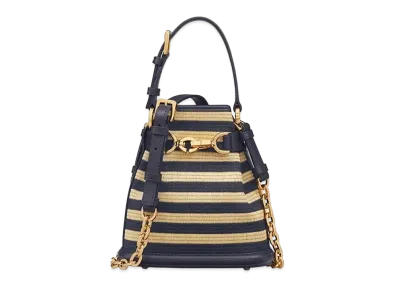 Dior Small Cest Dior Bag Mariniere Raffia "Natural/Denim Blue"