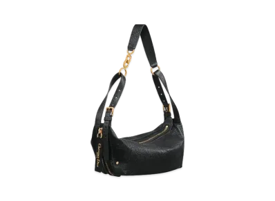 Dior Small D-Journey Bag in Shiny Goatskin Flat Macrocannage "Black"