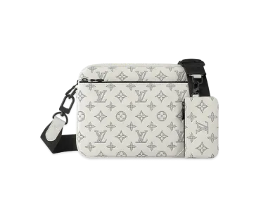 Louis Vuitton Trio Messenger Monogram Shadow "Blanc"