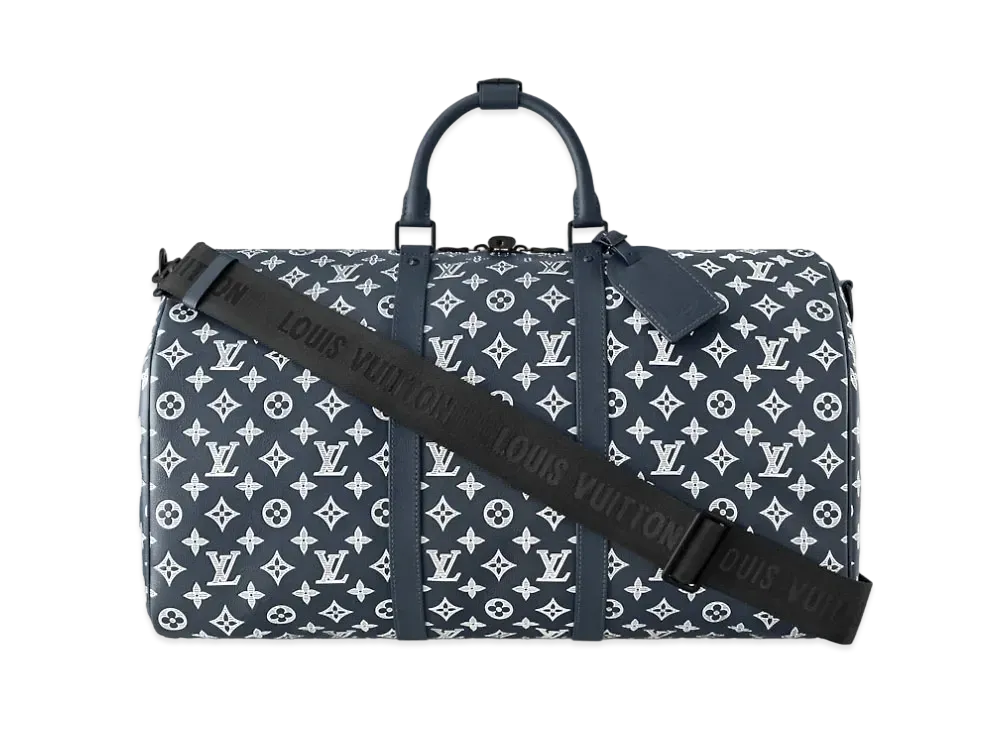 Louis Vuitton Keepall Bandouliere 50 Monogram Shadow "Blue Marine"