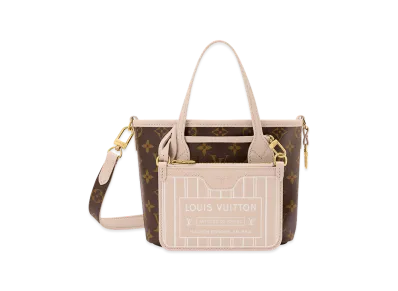 Louis Vuitton Neverfull Bandouliere Inside Out Bb "Lime Stone/Monogram"