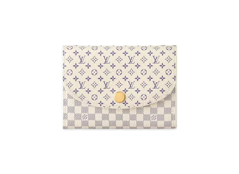 Louis Vuitton Rosalie Coin Purse Damier Azur & Monogram Pattern "Azur Blue"