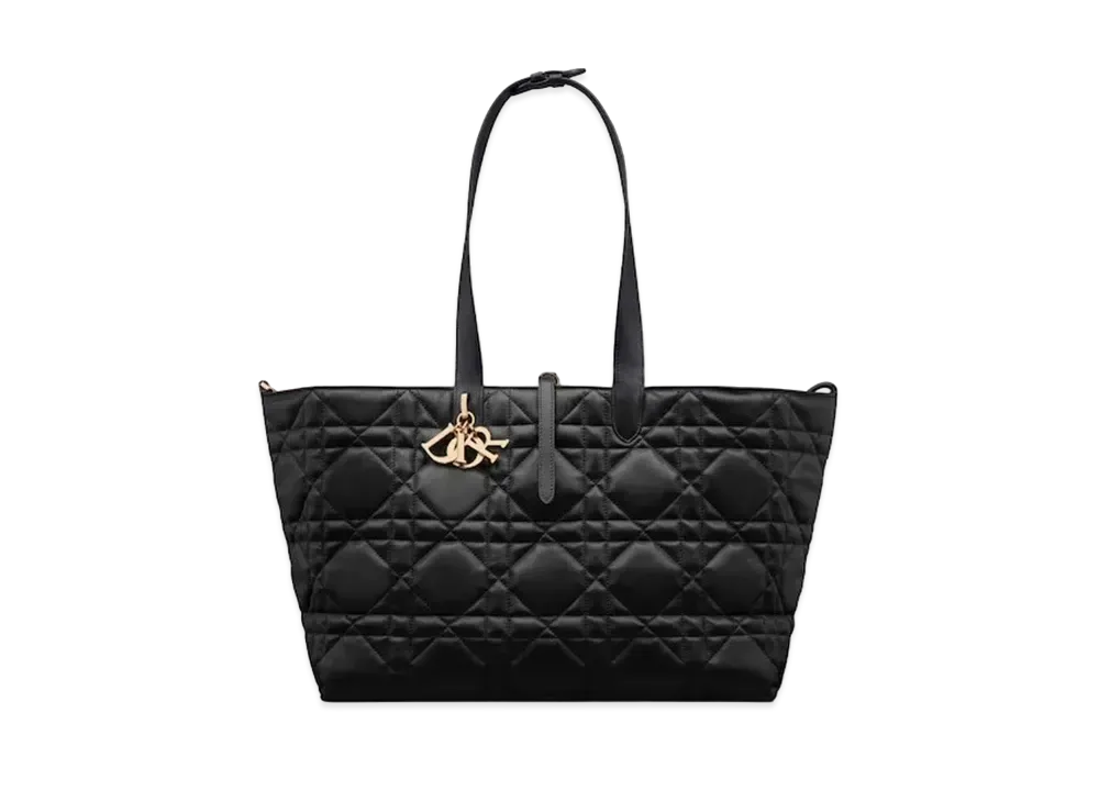 Dior Large Toujours Bag Macro Cannage Calfskin "Black"