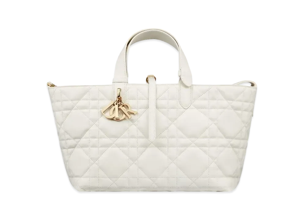 Dior Medium Toujours Bag Macro Cannage Calfskin "Latte"