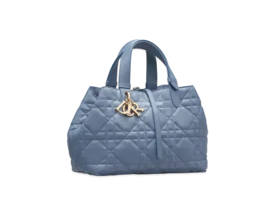 Dior Medium Dior Toujours Bag Macrocannage Calfskin "Denim Blue"