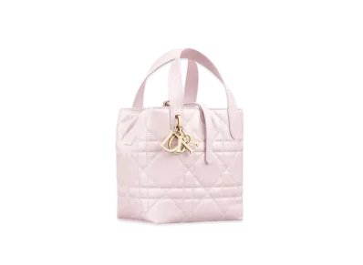 Dior Small Dior Toujours Vertical Tote Bag Macrocannage Calfskin "Pale Pink"