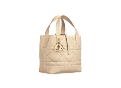 Dior Small Dior Toujours Vertical Tote Bag Macrocannage Calfskin "Powder Beige"