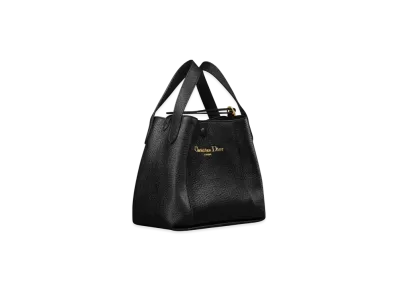 Dior Small Signature Bucket Bag Grained Calfskin "Black"