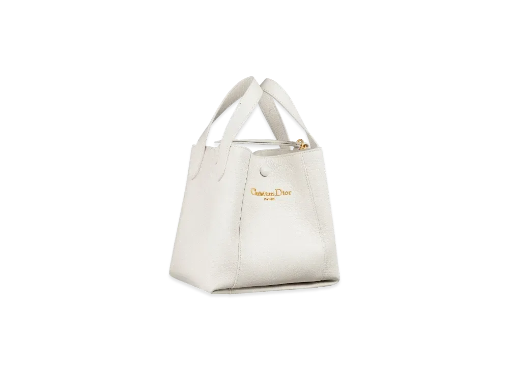 Dior Small Signature Bucket Bag Grained Calfskin "Latte"