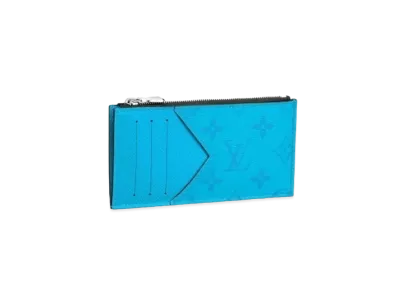 Louis Vuitton Coin Card Holder Monogram Taigarama "Lagoon Blue"