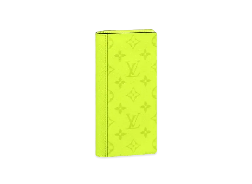 Louis Vuitton Brazza Wallet NM Taigarama "Neon Yellow"