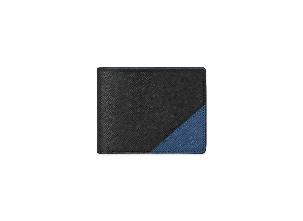 Louis Vuitton Multiple Wallet Taiga Leather "Noir/Teal"