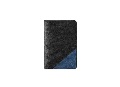Louis Vuitton Pocket Organizer Taiga Leather "Noir/Teal"